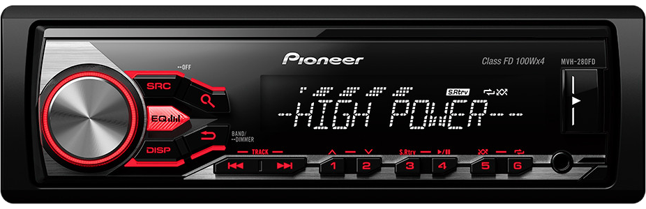PIONEER MVH-280FD MP3/USB autóhifi fejegység