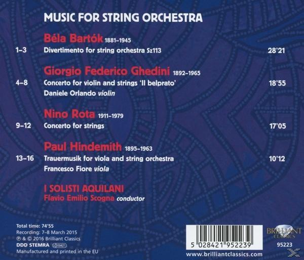 Solisti Aquilani - Music For String Orchestra  - (CD)
