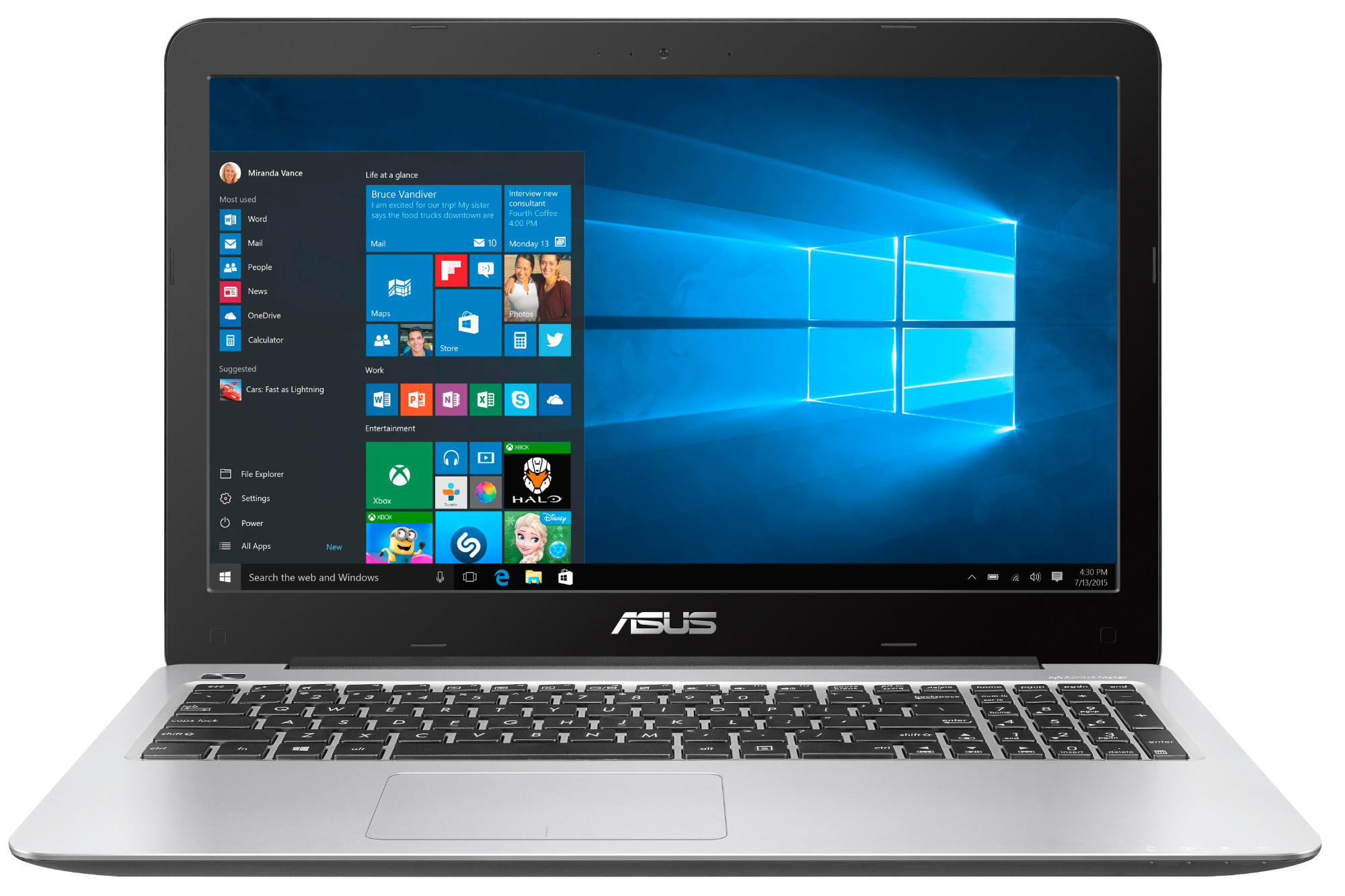 ASUS R558UQ-DM1053T - 15,6 Zoll - Intel® Core™ i5 i5-7200U - 12 GB - 1 TB - Windows 10 Home (64 Bit)