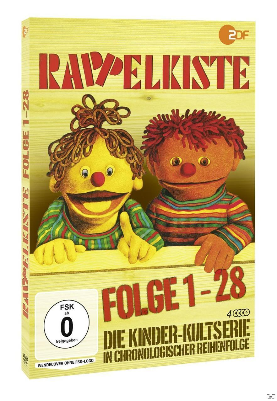 DVD-Cover von Rappelkiste, einer deutschen Kindersendung. Zwei Puppen und Text.