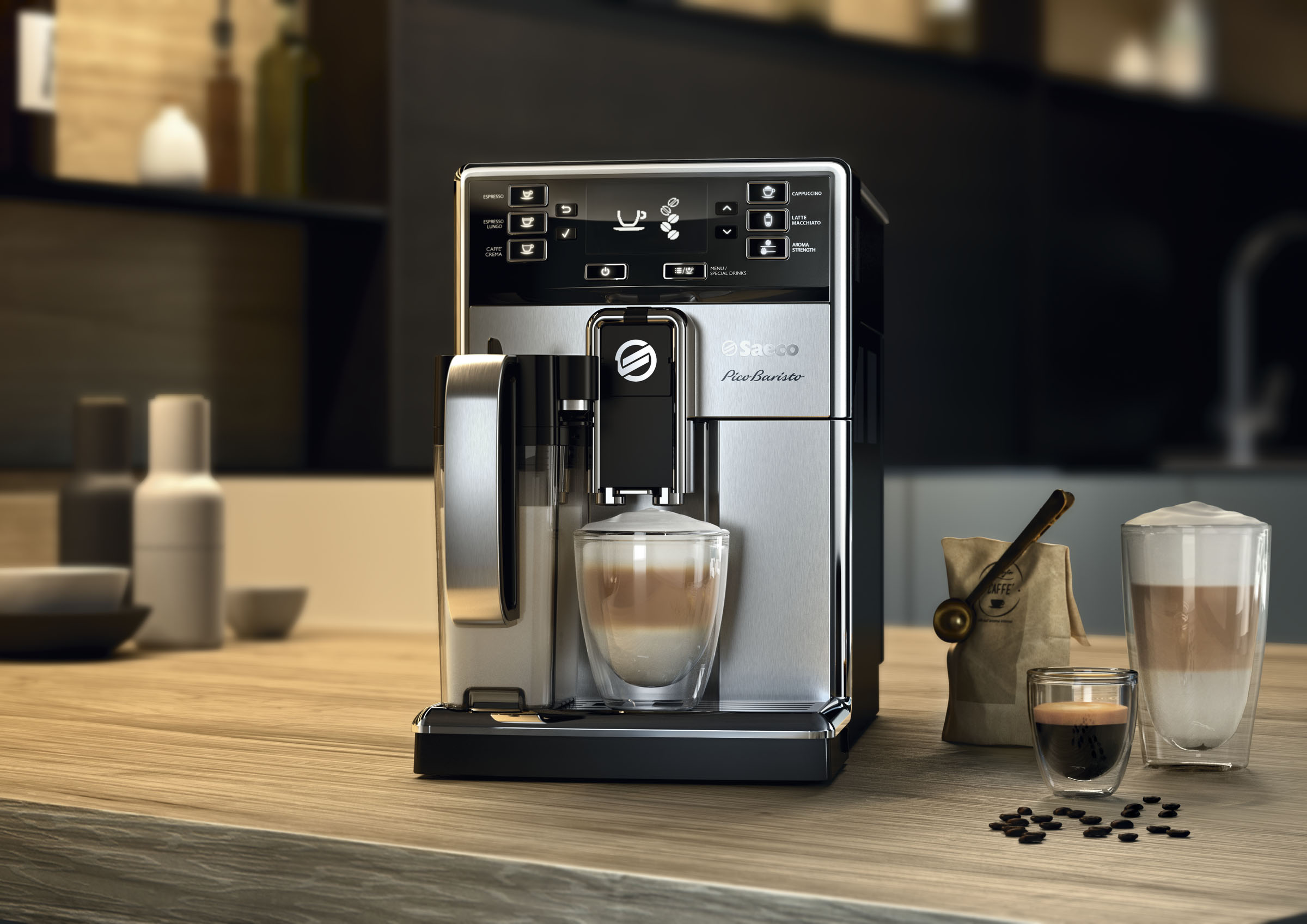 SAECO HD8927/01 PicoBaristo Kaffeevollautomat Silber/Schwarz