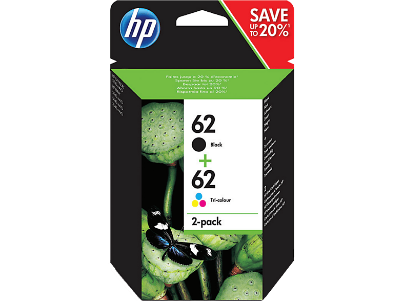 HP 62 Pack de cartouches d'encre