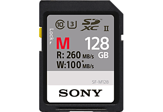 SONY SFG1M UHS-II - SDXC-Cartes mémoire  (128 GB, 260 MB/s, Noir)