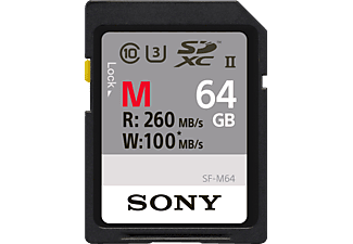 SONY SONY SDXC UHS-II SF-M Series, 64 GB - SDXC-Schede di memoria  (64 GB, 260 MB/s, Nero)