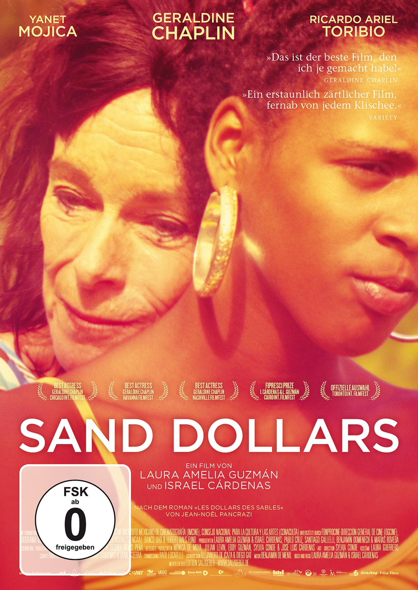 DVD-Cover mit zwei Frauen und Text. Der Titel lautet Sand Dollars.