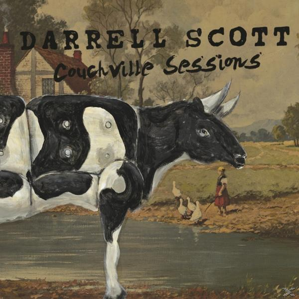 Album borító egy tehénnel egy táj előtt. A cím: 'Darrell Scott: Couchville Sessions'.