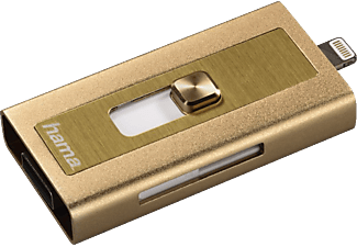 HAMA Lecteur de cartes USB - Lightning MoveData microSD, or - Lecteur de cartes USB (Or)