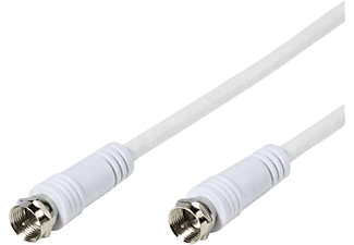 VIVANCO 33738 5M 110DB F-Plug/F-Plug Uydu Kablosu Beyaz