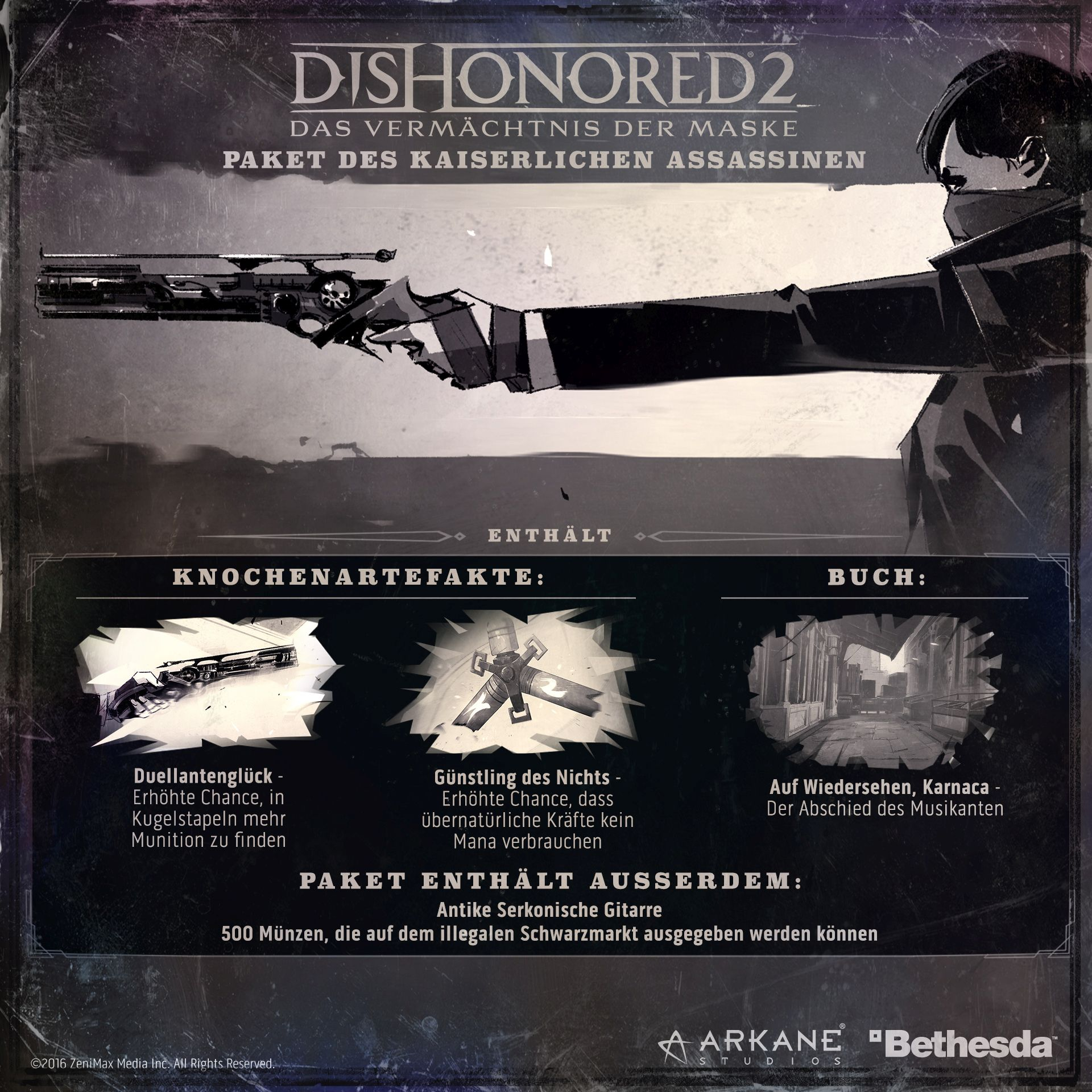 Dishonored 2: Das Vermächtnis der Maske (Exklusives Metal Plate Pack) - [PC]