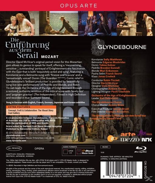Rückseite einer Mozart-Oper auf Blu-ray. Text und Bilder auf dunklem Hintergrund.