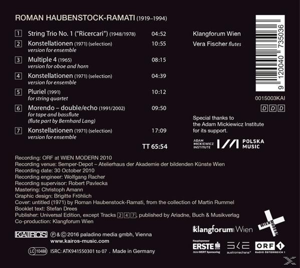 Vera Fischer, Klangforum Wien - Konstellationen/String Trio/Multiple 4/+  - (CD)