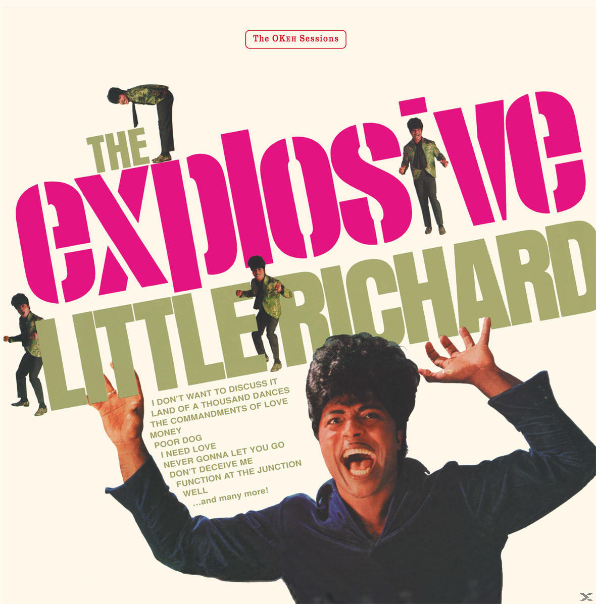 A 'The Explosive Little Richard' album borítója Little Richarddal és szöveggel.