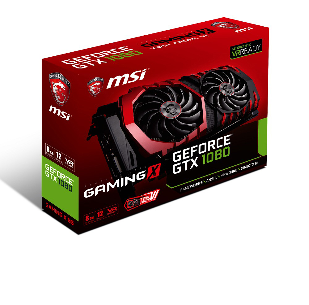 MSI GeForce® GTX 1080 Gaming X 8GB (V336-001R) (NVIDIA, Grafikkarte)