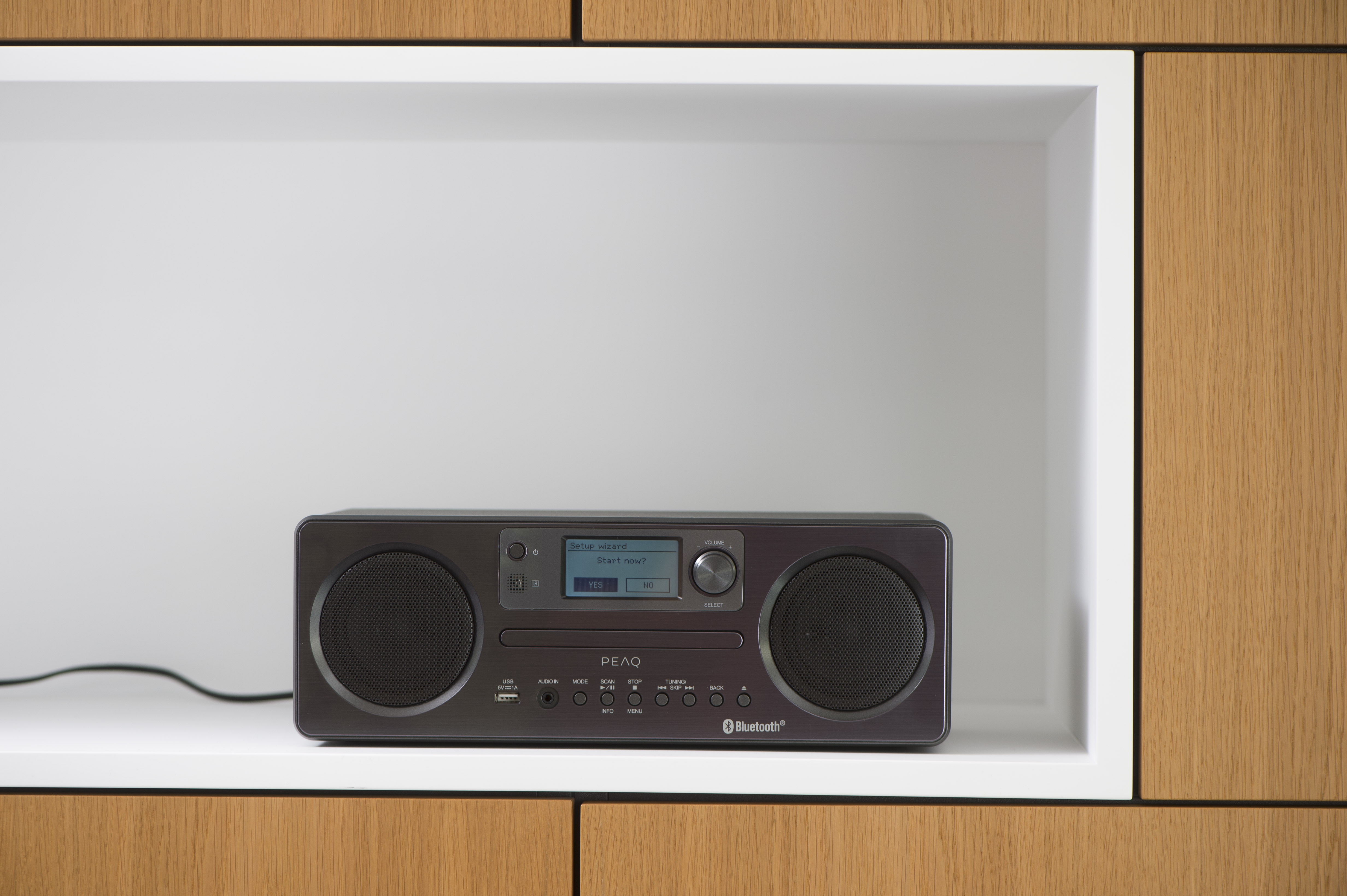PEAQ PDR 350 Internetradio, DAB+, DAB, Schwarz, Metallgrau