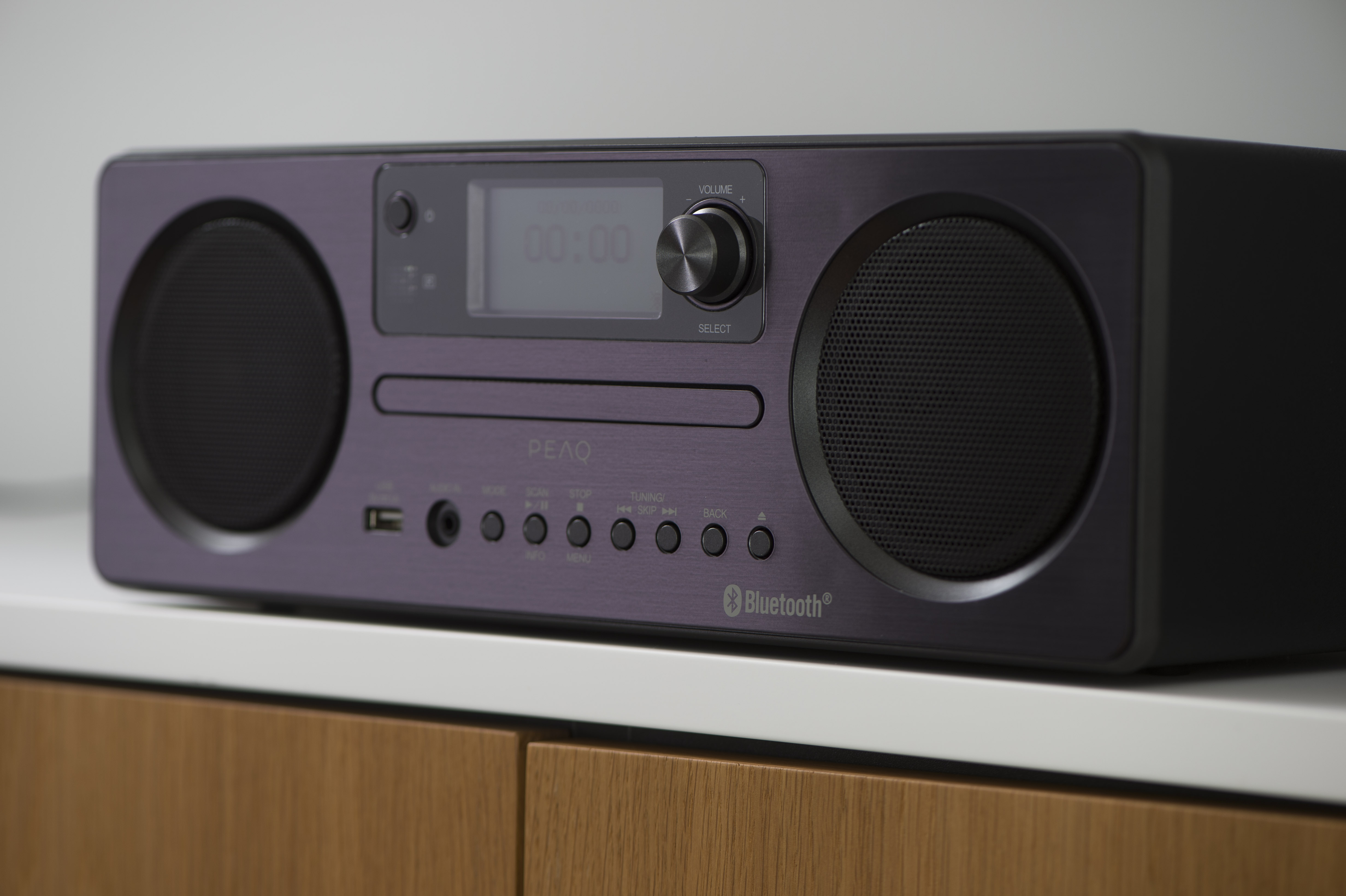PEAQ PDR 350 Internetradio, DAB+, DAB, Schwarz, Metallgrau