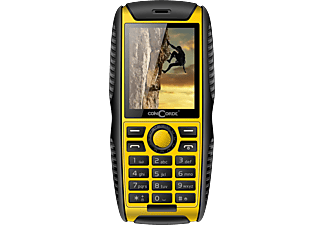 CONCORDE Raptor P67 Dual SIM black/yellow nyomógombos kártyafüggetlen mobiltelefon