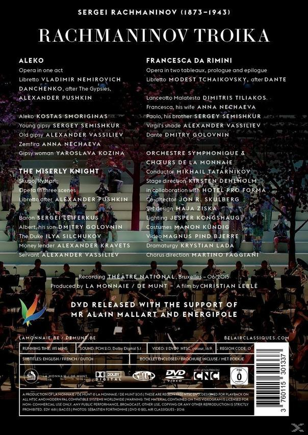 VARIOUS, Orchestre Symphonique & Choeurs De La Monnaie, Tatarnikov Mikhail - Aleko/Francesca da Rimini/The Miserly Knight  - (DVD)