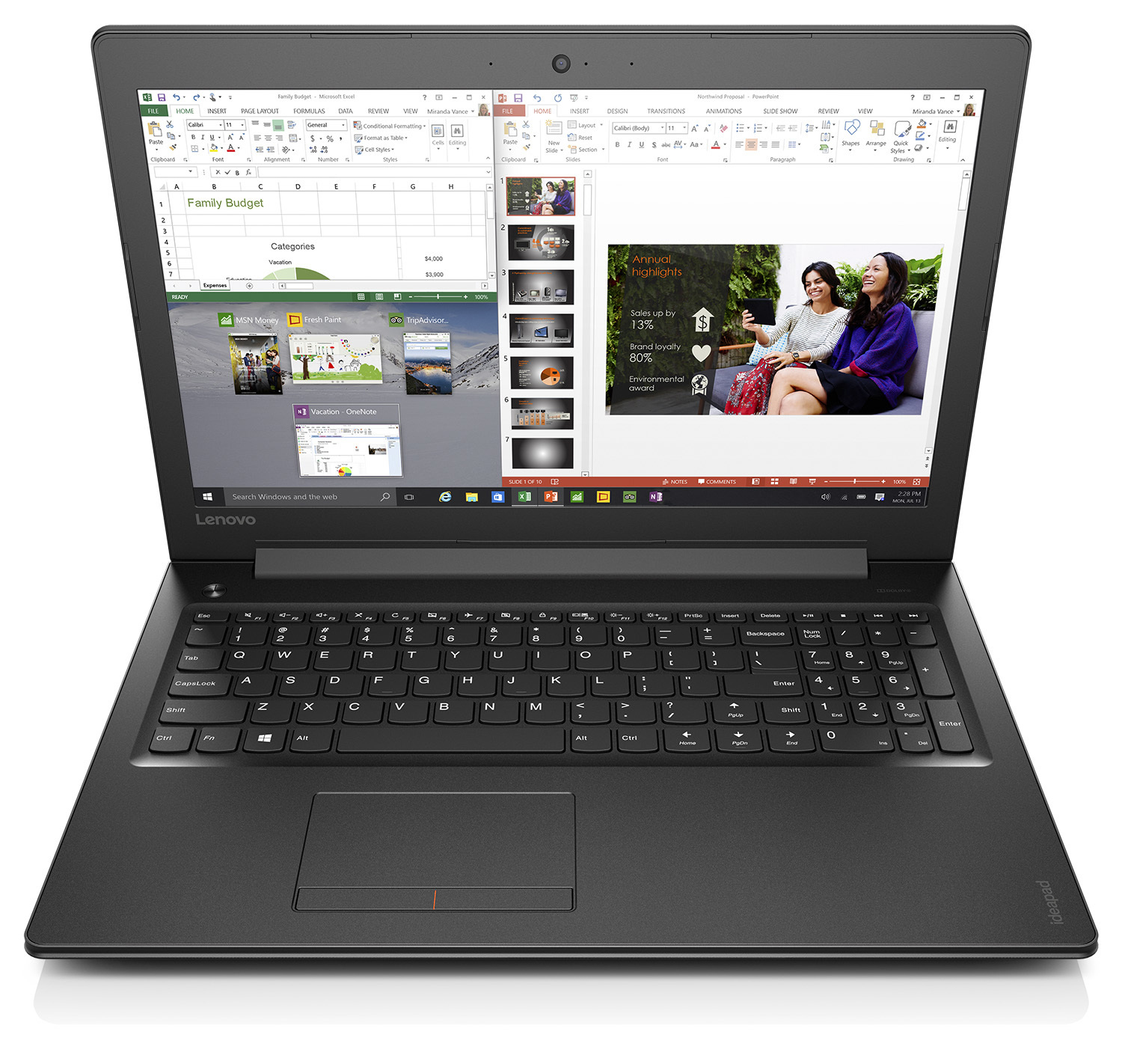 LENOVO IdeaPad 310 - 15,6 Zoll - AMD FX-Series FX-9800P - 12 GB - 1 TB - Windows 10 (64 Bit)