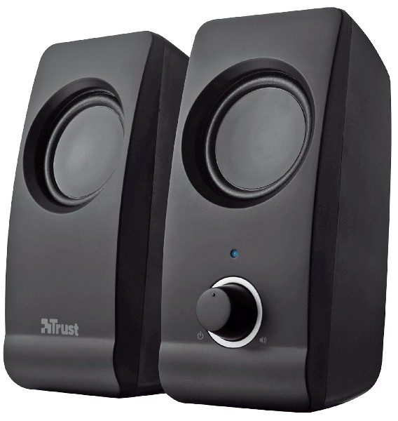 Trust Remo Set de altavoces ordenador 16 w 2.0 3.5 mm negro 8w rms altavoz speaker usb para pc color y mac 17595