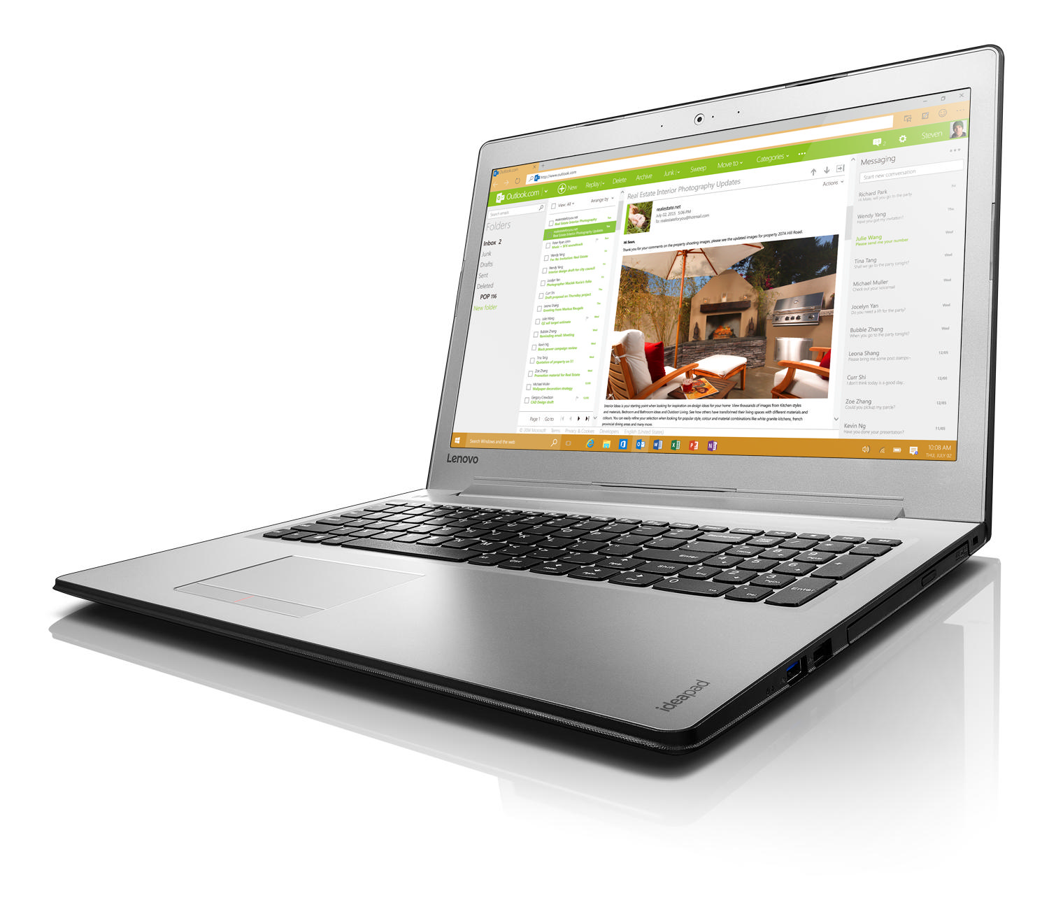 LENOVO ideapad 510 15.6"  Intel Core i5 işlemci 2.3 GHz 8GB 1 TB 940MX 2GB 80SR006QTX Win10 Laptop