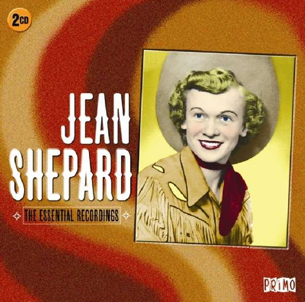 Album borító, cowboy kalapot viselő nővel. A szöveg: 'Jean Shepard'.