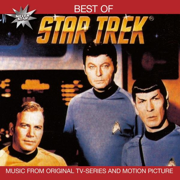 Albumcover mit drei Männern in blauen Uniformen. Titel "BEST OF STAR TREK" und "STAR TREK"-Logo oben.