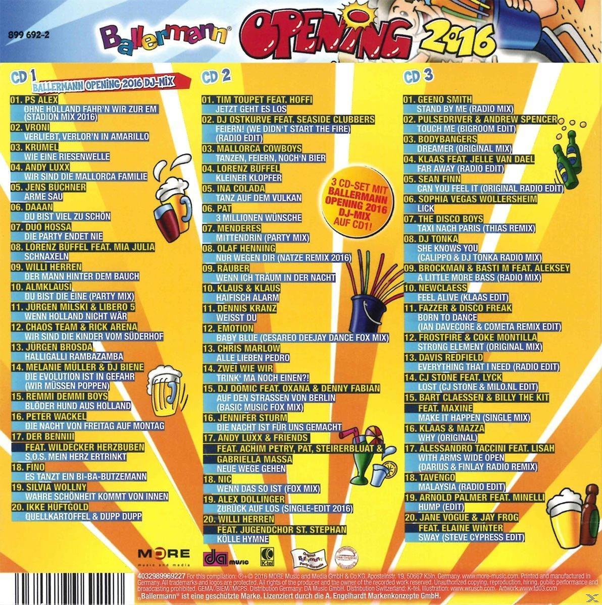 VARIOUS - Ballermann Opening 2016  - (CD)