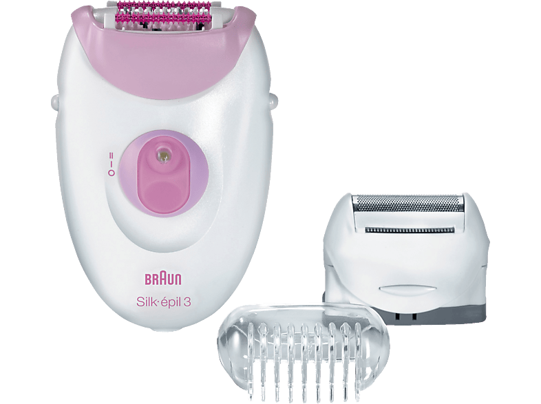 BRAUN Silk-epil 3 3-270 Epilierer, Weiß/Pink