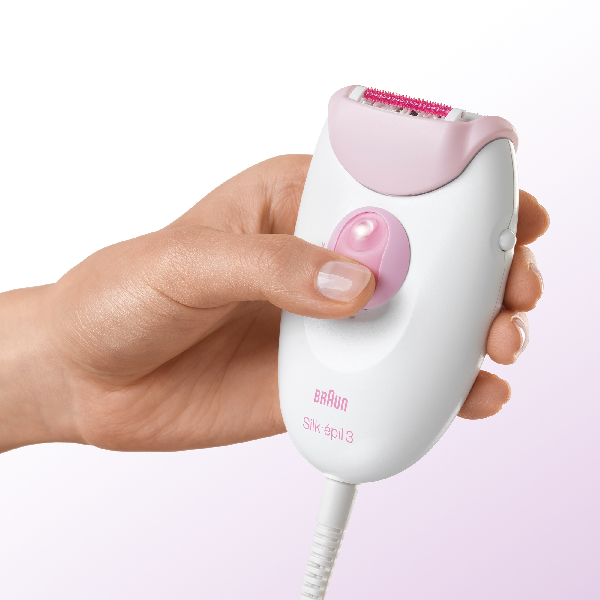 BRAUN Epilierer, Weiß/Pink 3 Silk-epil 3-270