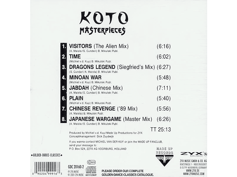 Thumbnail - Koto - MASTERPIECES (CD)