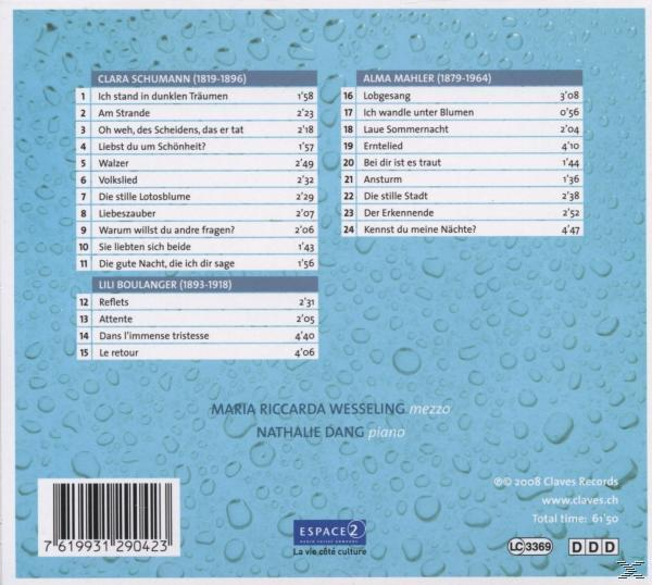 RICCARDA WESSELING, MARIA/DANG, NAT - Lieder  - (CD)