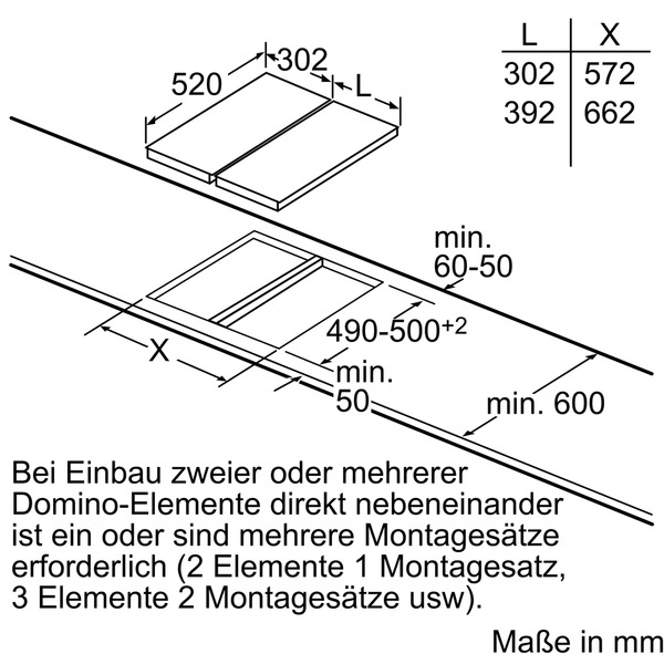 SIEMENS EX375FXB1E Induktionskochfeld (302 breit, Kochfelder) 2 mm
