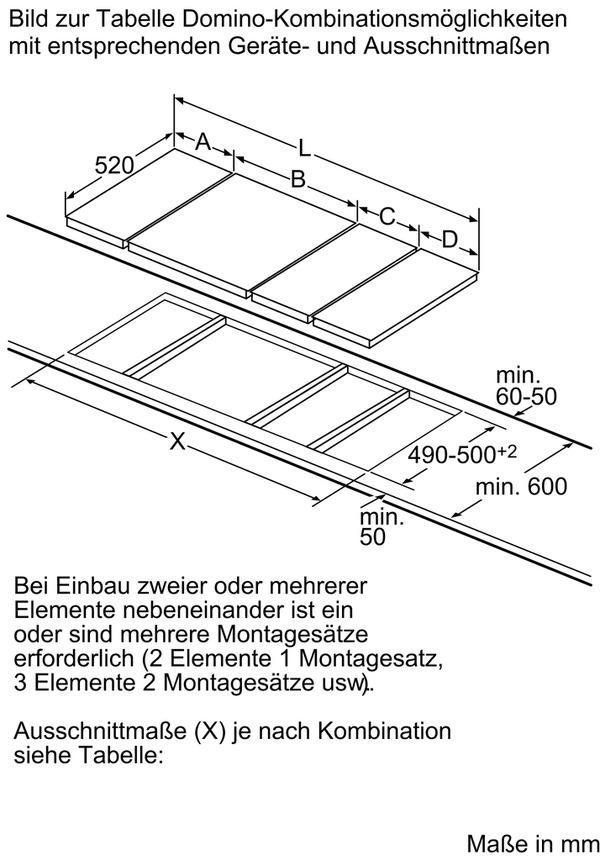 SIEMENS EX375FXB1E Induktionskochfeld (302 breit, 2 Kochfelder) mm