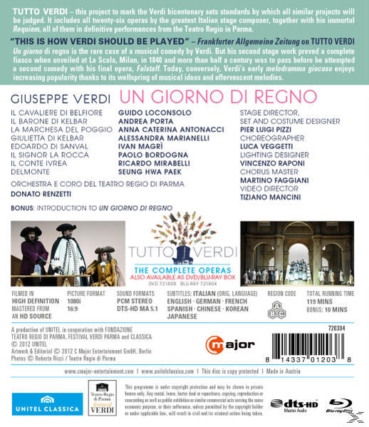 Renzetti/Loconsolo/Porta/Antonacci Un Giorno Di (Blu-ray) Loconsolo/Antonacci, Regno - -