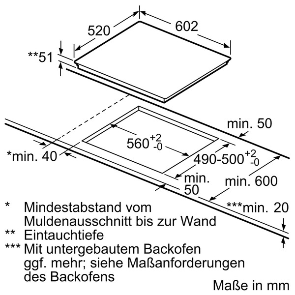 SIEMENS EH675LFC1E Glaskeramik (602 mm breit, 4 Kochzonen)