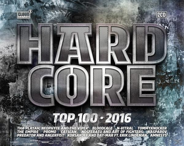 Albumcover mit großem Text 'HARD CORE' und Künstlernamen im Grunge-Stil.