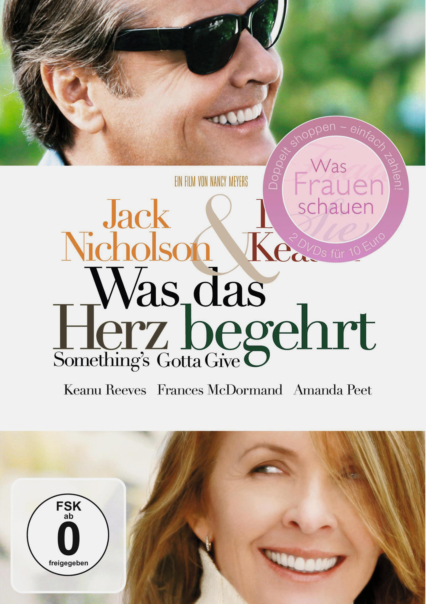 Filmcover mit Jack Nicholson & Keanu Reeves. Text auf Deutsch.