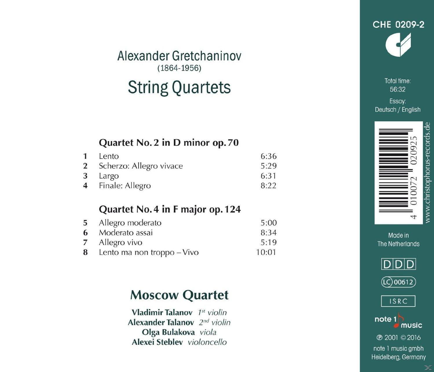Moscow Quartet - String Quartets  - (CD)