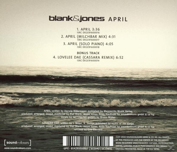 Blank & Jones - April (4track-Ep)  - (Maxi Single CD)