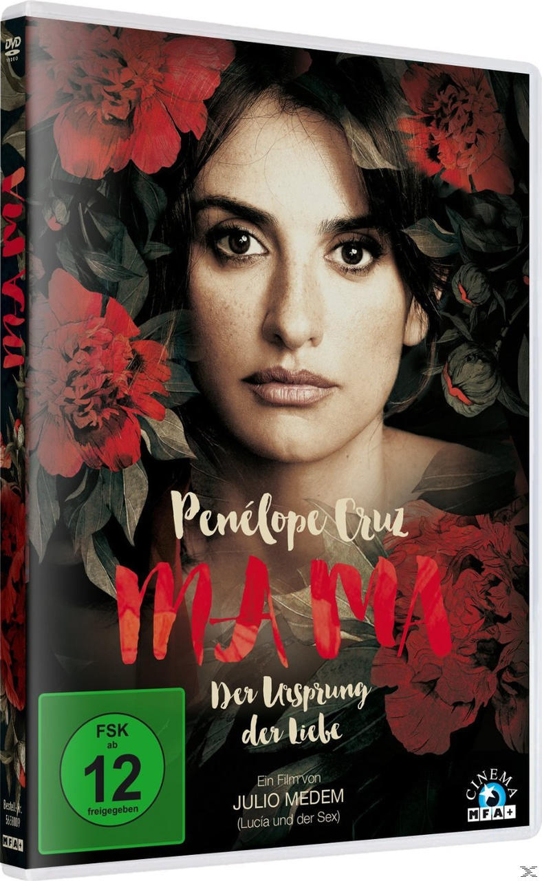 DVD-Cover: Penélope Cruz mit roten Blumen. Titel: Ma Ma. FSK 12.
