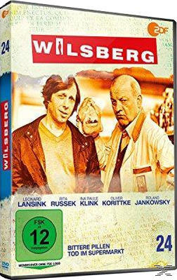 DVD-Box-Art für "Wilsberg: Bittere Pillen". Es zeigt zwei Männer auf dem Cover.