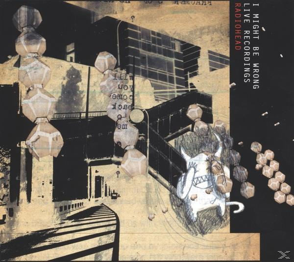 Albumcover, ein Radiohead-Design mit Text und einer cartoonartigen Figur.