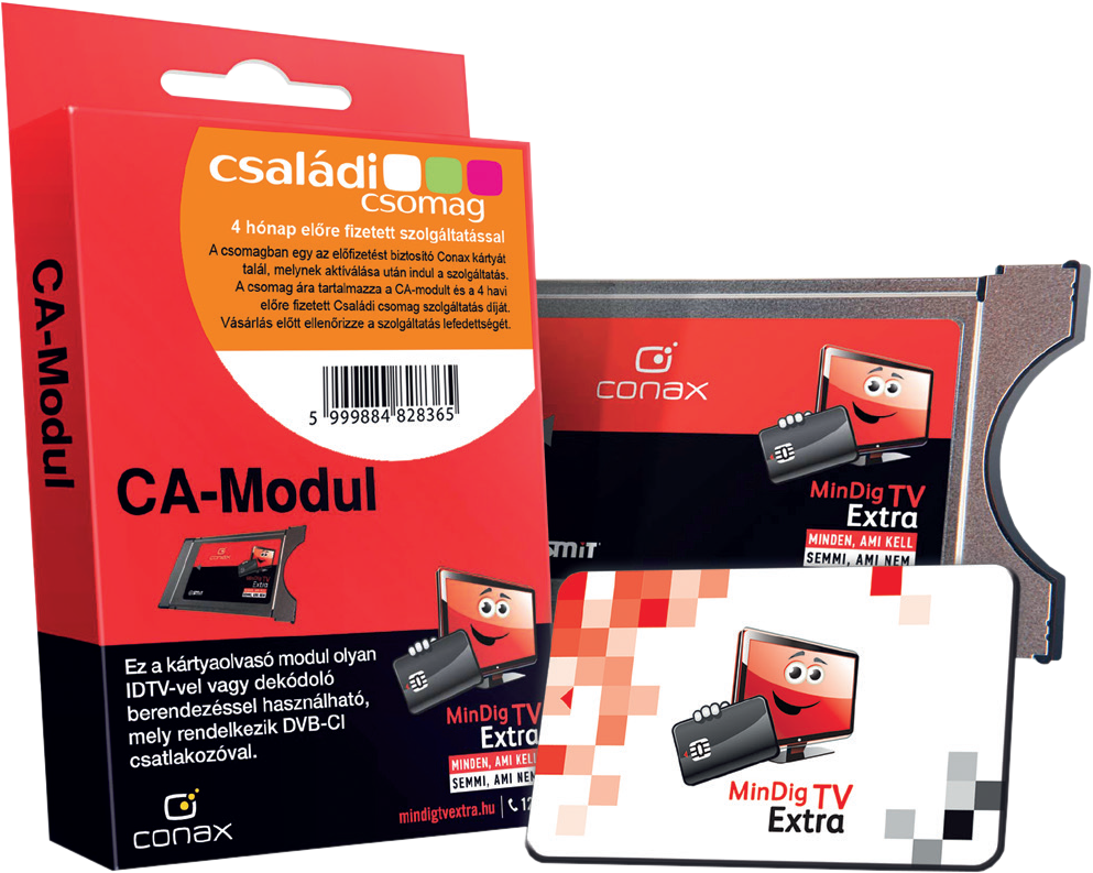 MINDIG TV EXTRA MinDigTV Extra CSALÁDI 4 hónapos csomag + conax modul