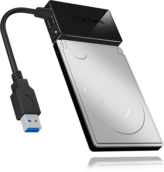 RAIDSONIC USB 3.0 Adapter für 2.5 Zoll, 3.5 Zoll oder 5.25 Zoll SATA Geräte, Schwarz