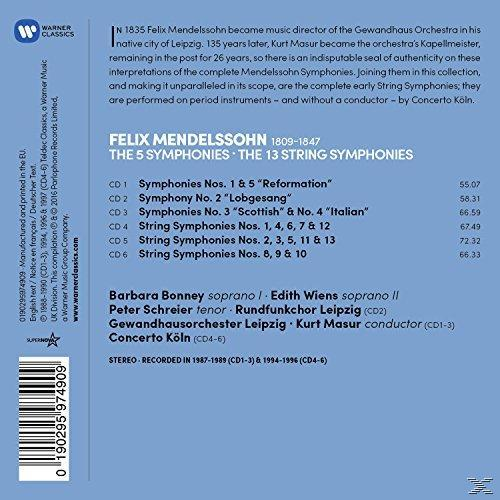 CD-Rückseite mit Text über Felix Mendelssohns Kompositionen, Foto einer Frau und Barcode.
