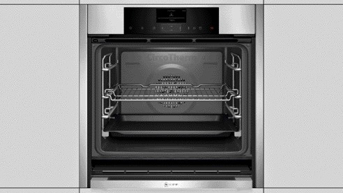 NEFF BFS 4524 N - B45FS24N0, Backofen (Einbaugerät, 71 l, 596 mm breit), Slide&Hide, Dampfgarfunktion