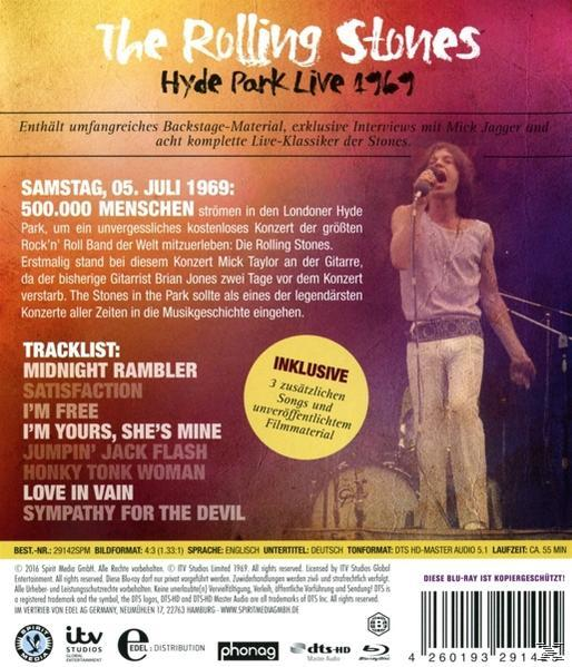 Rückseite eines Rolling Stones Albums, ein Mann singt auf der Bühne.