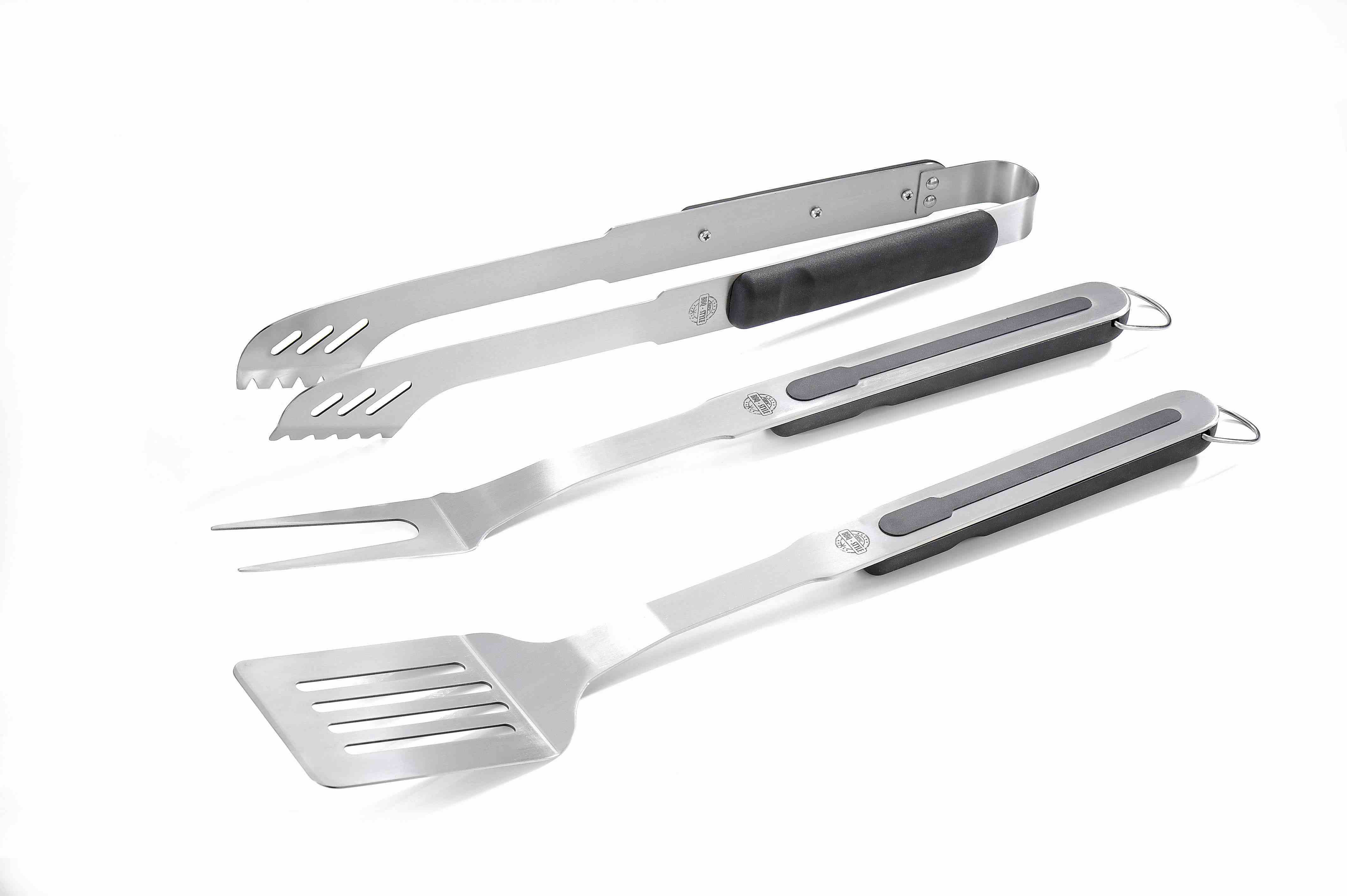 GEFU 89159 BBQ 3-tlg. Grillbesteck-Set Edelstahl/Schwarz