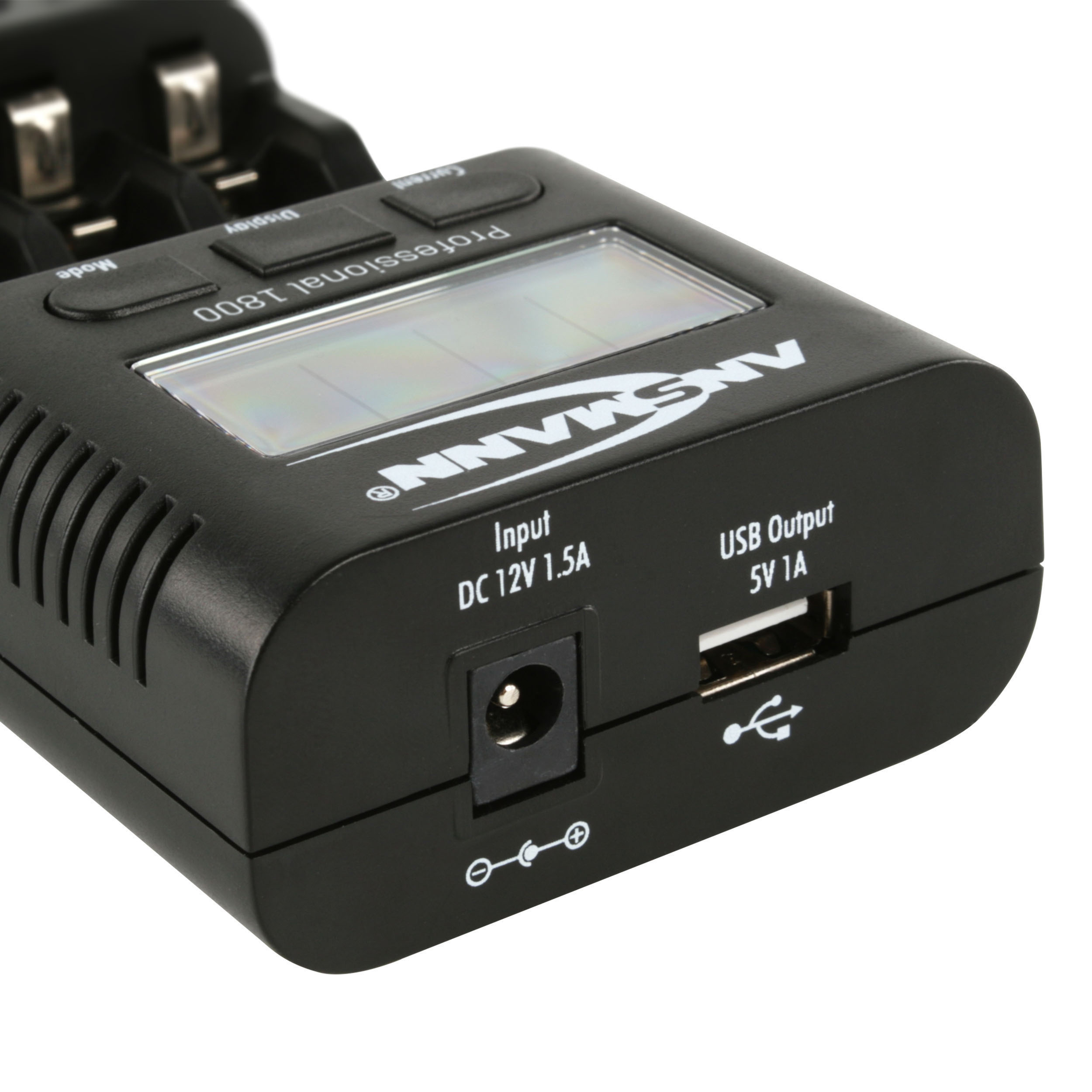 ANSMANN 1001-0040 NIBC-PROFESSIONAL1800-W-EU-BL Ladegerät, 12 Volt, Schwarz