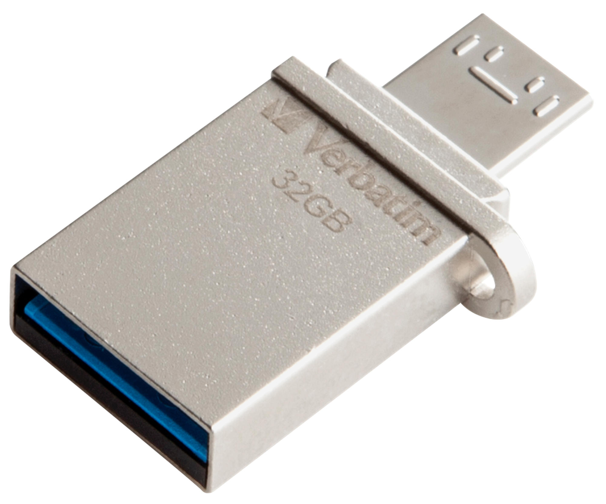 Pendrive OTG de 32GB - Verbatim 49826, USB 3.0, Plata